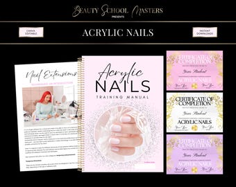 Acrylic Nails Training Course, Manual & Certificate (PDF eBook)