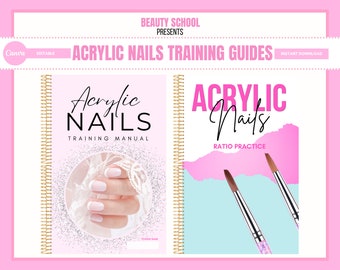 Acrylic Nails Training Manual, Editable Nail Tech Course (PDF eBook)
