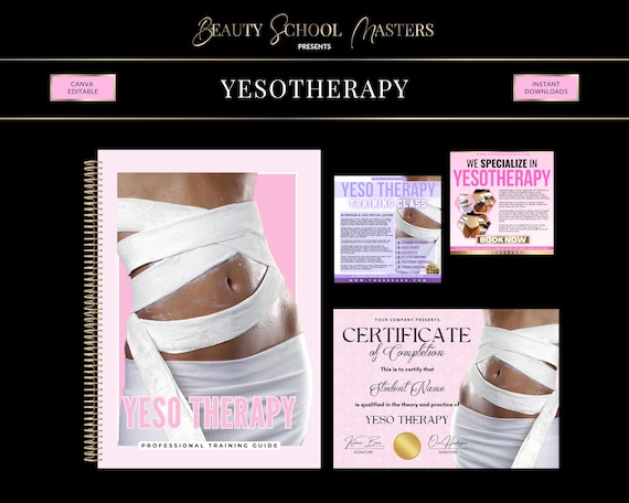 Yesotherapy Training Course, Editable Canva Manual (PDF eBook)