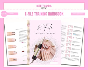 E File Nails Trainingsgids, manicure, E-File Nails, trainingshandleiding, nageltechniek, academie, schoonheidsspecialiste, nageltechnicus, bewerken in Canva