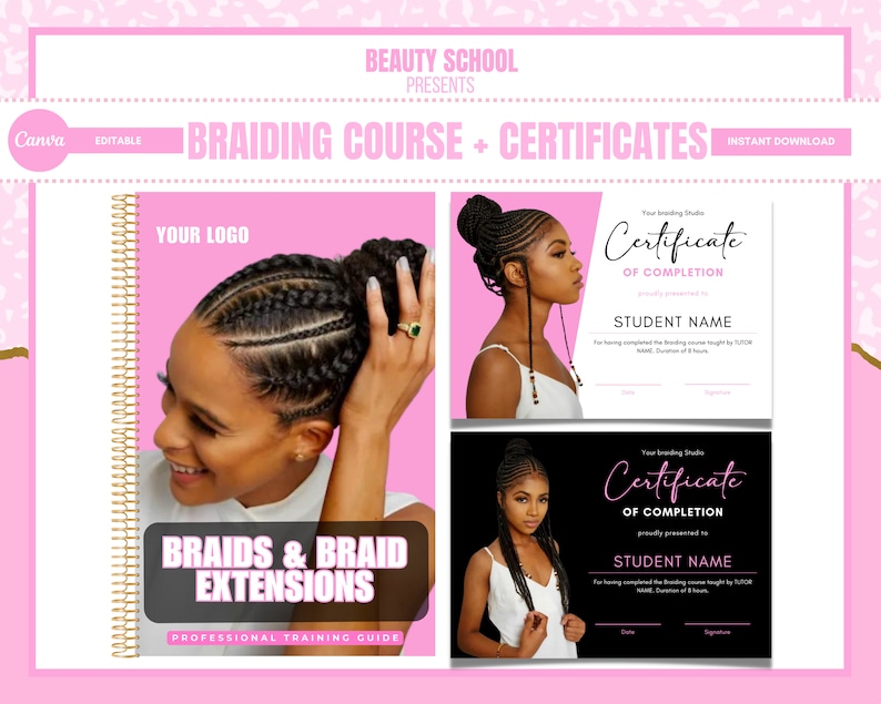 Braiding Manual & Braid Extensions Training Manual, Hair Braiding Guide