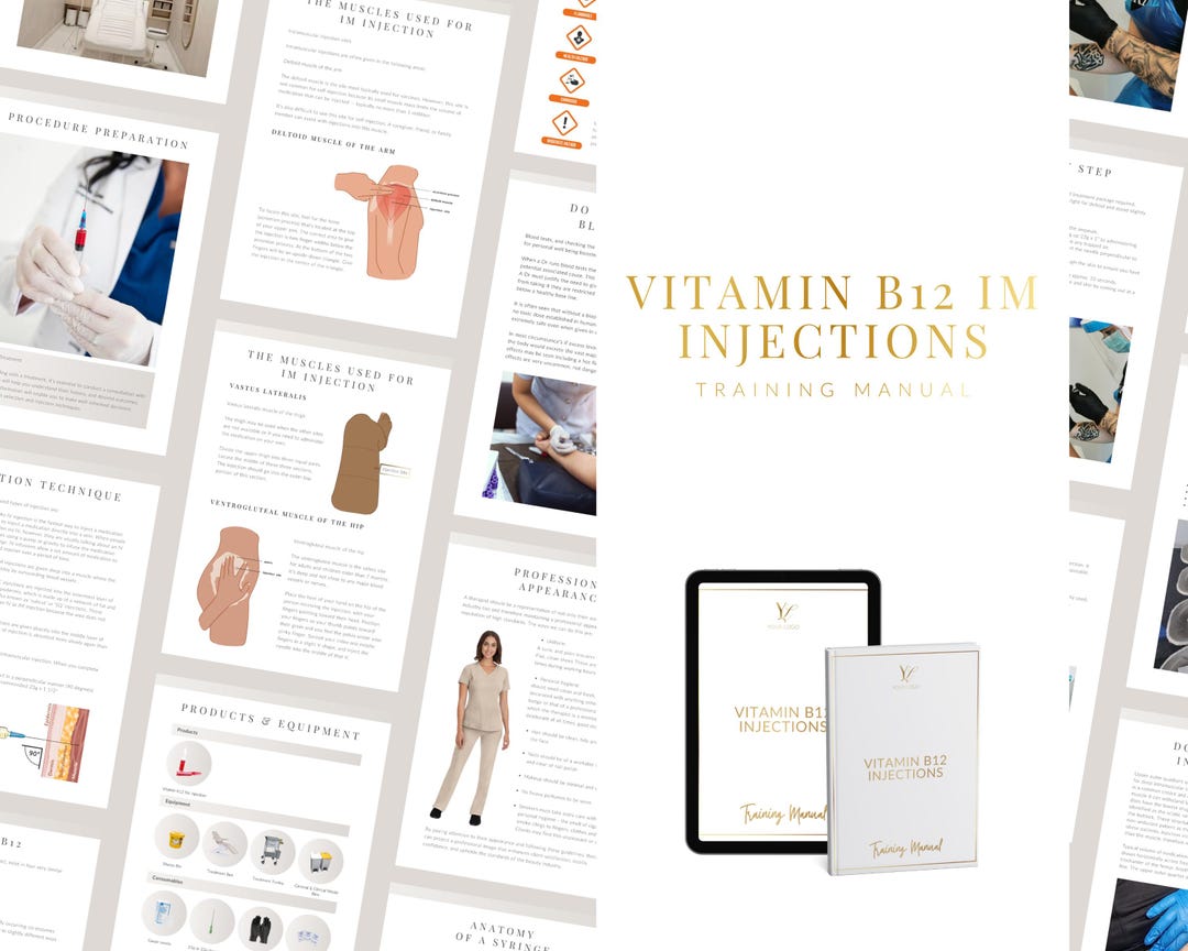 Vitamin B12 Intramuscular Injections Editable Training Manual for ...