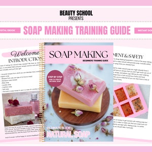 Corso di fabbricazione del sapone, Manuale di formazione per la fabbricazione del sapone, Ricette per la fabbricazione del sapone, Ebook PDF digitale, Guida per la fabbricazione del sapone, Download immediato