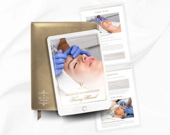 Microdermabrasion Training Manual, Esthetician Ebook, Editable in Canva (PDF)