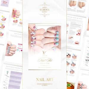 Editable Nail Art Training Manual | Beginners to Advanced Designs | Canva Template (Instant Download)