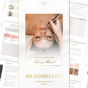 Microneedling Training Manual: Editable  Beauty Course Canva Template (Instant Download)
