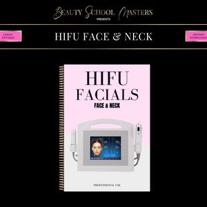 HIFU Facial Training Manual, Face & Neck Guide (Digital PDF Book, Editable Canva)