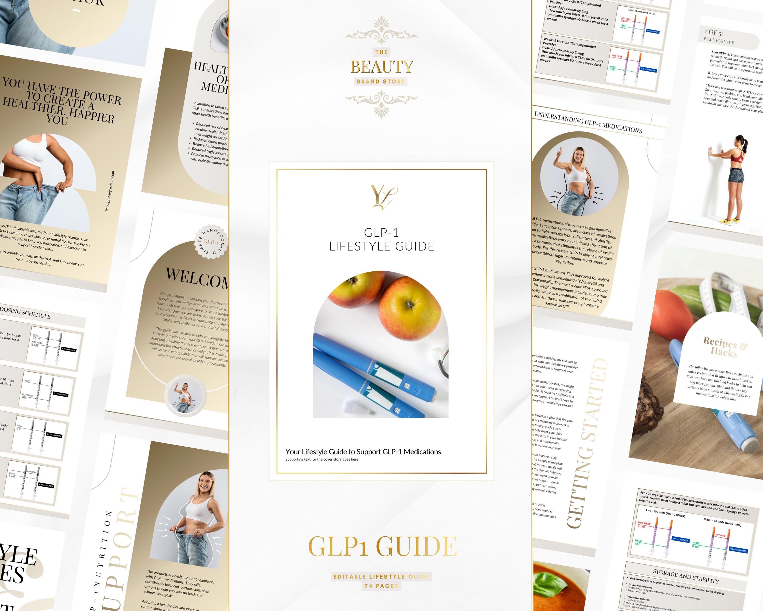 Editable GLP-1 Client Packet, Weight Loss Dosage Guide (canva Template ...