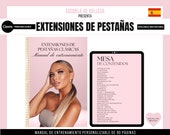 Spanish Lash Extension Training Manual, Classic Lashes, Canva Editable (PDF eBook)