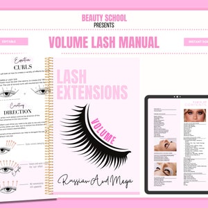 Volume Lashes Manual, Lash Manual, Eyelash Extensions, Russian Lashes, Hand Fan Lashes, 6D Volume, Mega Volume, Edit in Canva