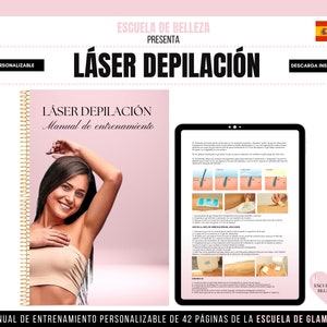 Spanish, Laser Hair Removal Training Manual, Laser Hair Training Guide, Laser Training Course, Laser eBook, Edit in Canva