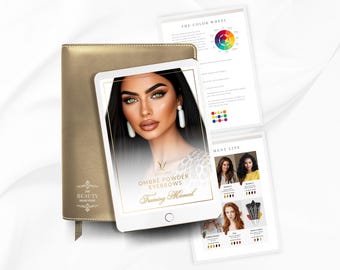 Ombre Powder Brows Training Manual, Editable PMU Guide (Canva)