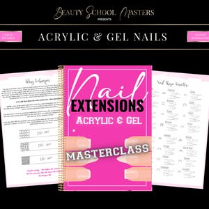 Masterclass nagelextensies, acryl- en geltrainingshandleiding (canva-ebooksjabloon)