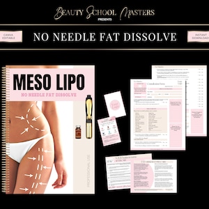 Meso Lipo Fat Dissolve Training Manual, Hyaluron Pen Techniques (Edit in Canva)