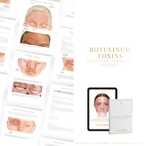 Botox Training Manual: Nurse Injector Neurotoxins Course (Editable Canva Template)