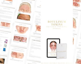 Botox Training Manual: Nurse Injector Neurotoxins Course (Editable Canva Template)
