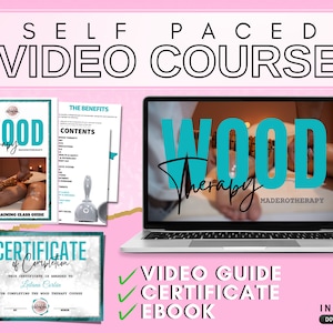 Wood Therapy Video Training Course, Wood Therapy Training Guide, Body Contouring Class, Certificate of Completion, Instant Access