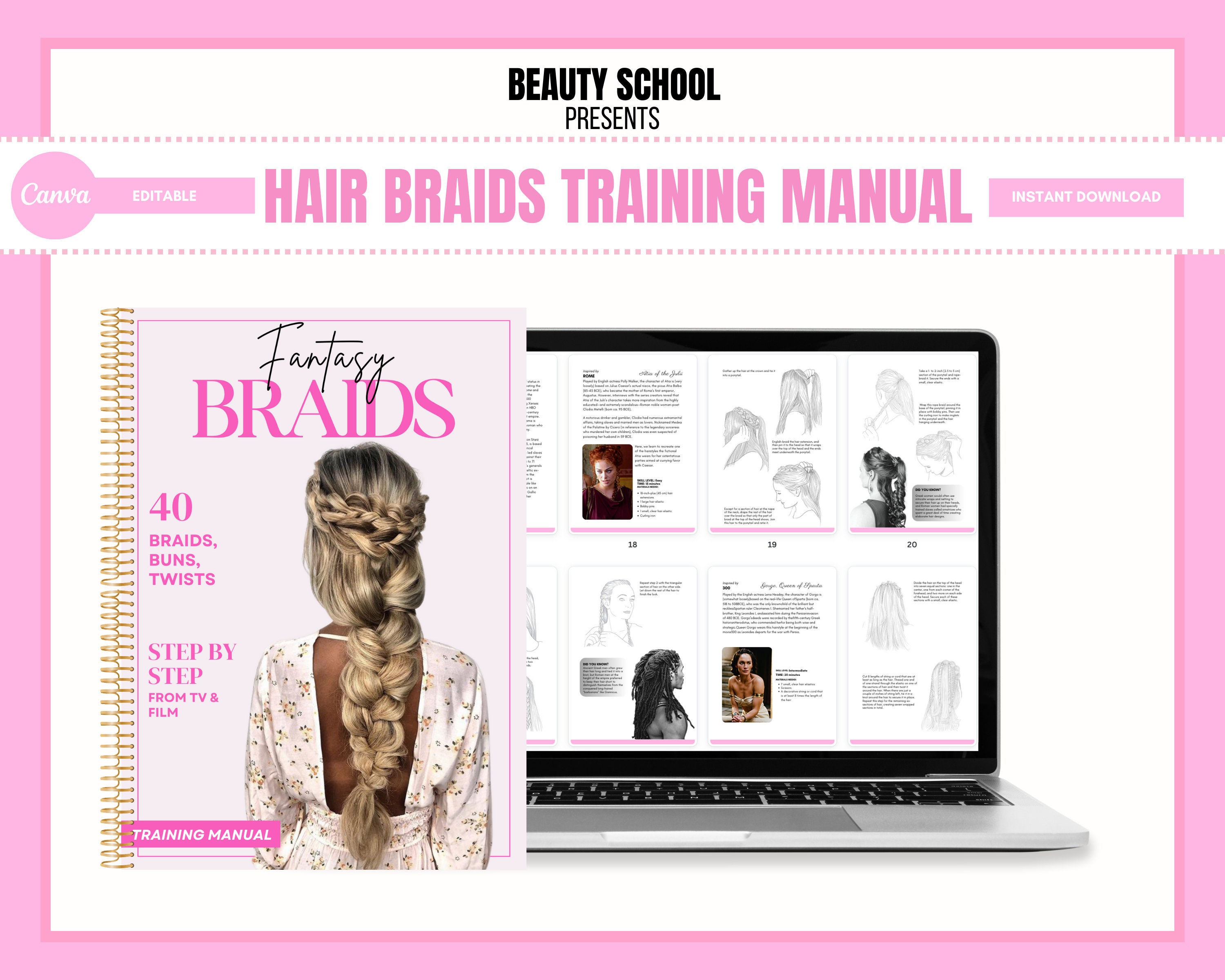 Manual de entrenamiento de trenzas de cabello, Trenzas de