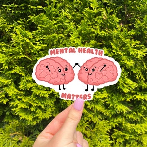 Mental Health Sticker, Waterproof Sticker, Therapy Sticker, Mental Health Matters, Waterbottle Sticker, Laptop Decal, Brain Sticker