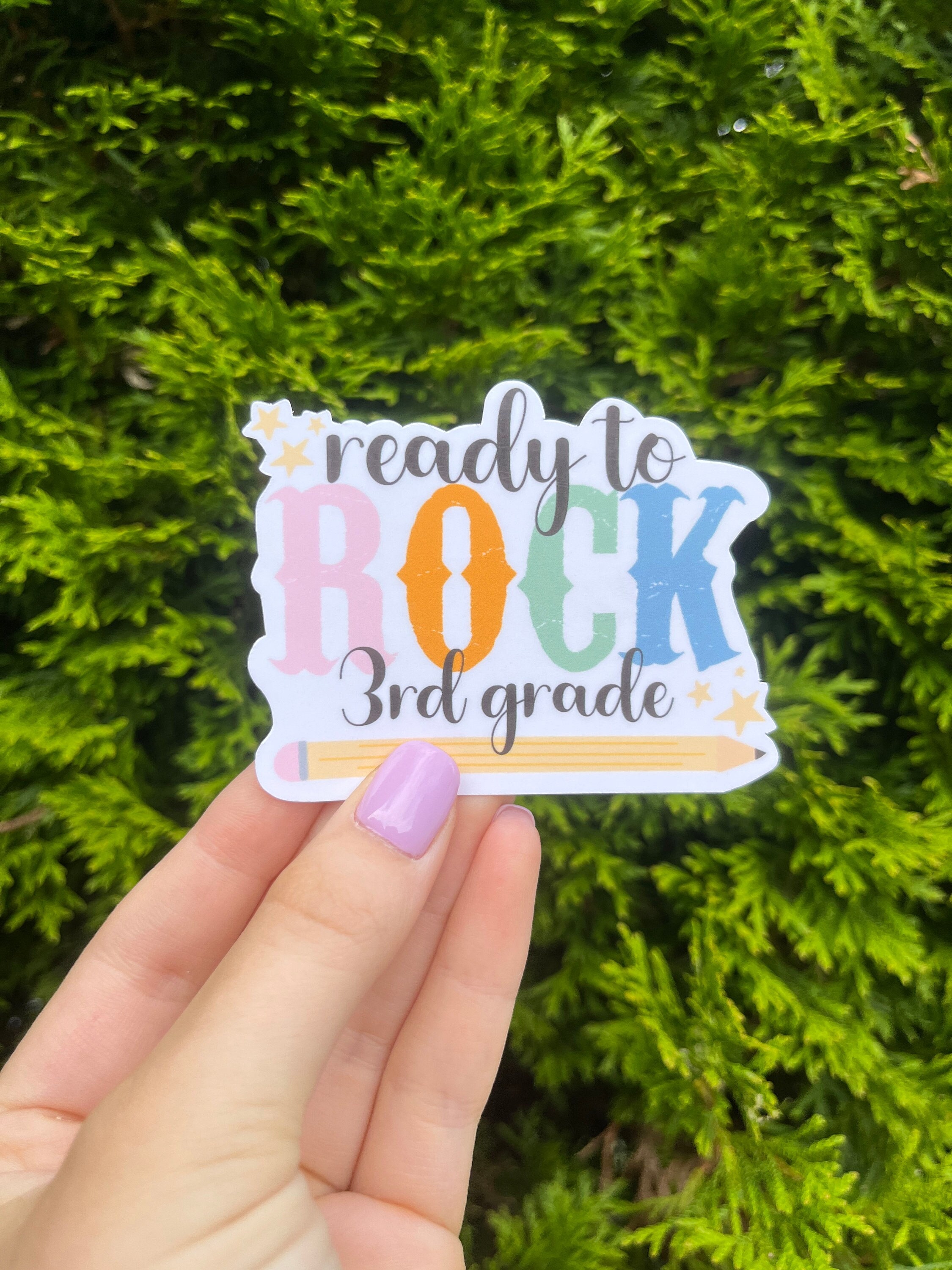 BULK ORDER: 1st Grade Sticker, First Grade Stickers, Back to School Sticker,  Gift for Students, Notebook Stickers, First Day of School Kids 