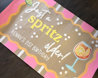 Hand painted banner, Brown paper banner, birthday banner, bachelorette banner, party decor, graduation banner, wedding, engagement, prom