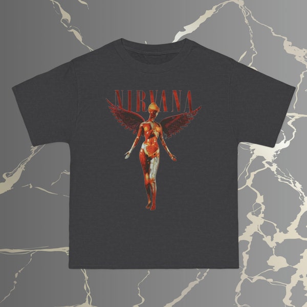 Nirvana In Utero Graphic Tee, Vintage Nirvana Angel Tee, Rock tshirts, Kurt Cobain, 90s Vintage Shirt, Nirvana Merch