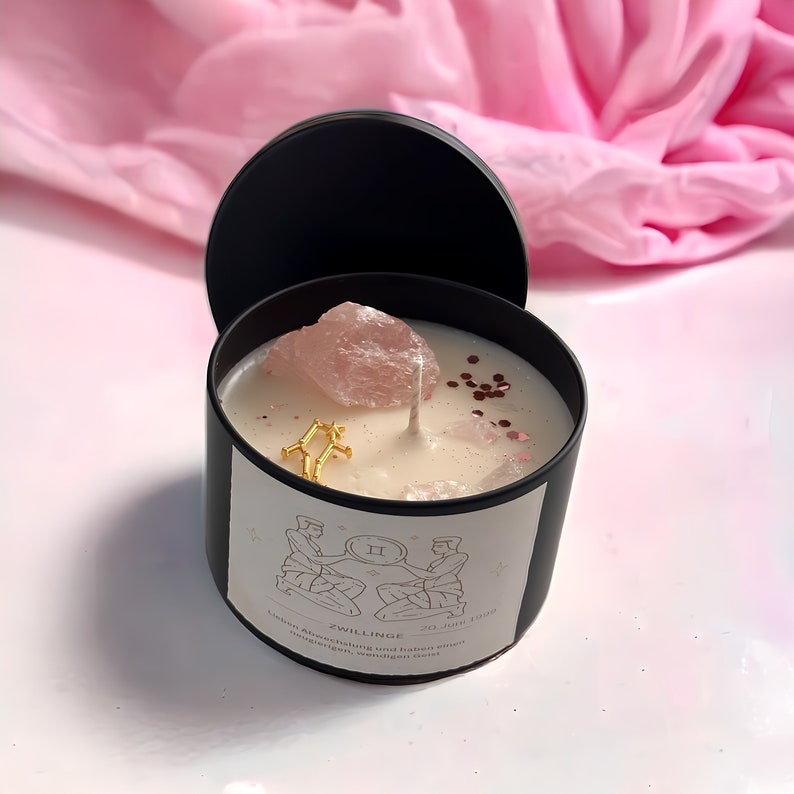 Candle Zodiac Sign Gemini Personalized Scented Candle Birthday Zodiac