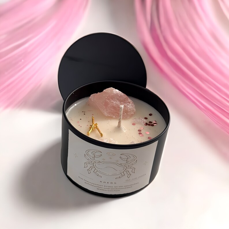 Candle Zodiac Sign Cancer Personalized Scented Candle Birthday Zodiac