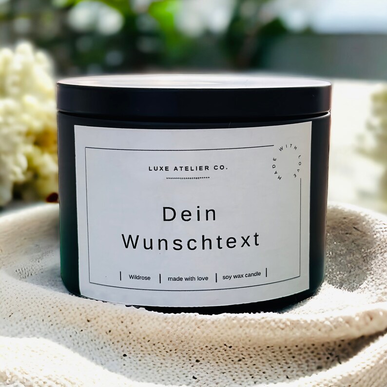 Personalisierte Duftkerze 'Wunschtext' Kerze in Dose vegan Sojawachs Custom Geschenk mit Text Geburtstagsgeschenk Muttertag Smells like.. Bild 5