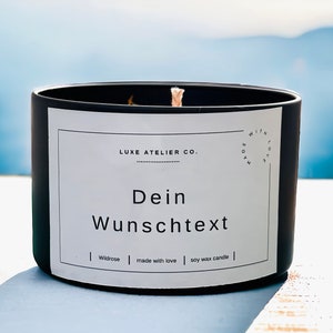 Personalisierte Duftkerze 'Wunschtext' Kerze in Dose vegan Sojawachs Custom Geschenk mit Text Geburtstagsgeschenk Muttertag Smells like.. Bild 3