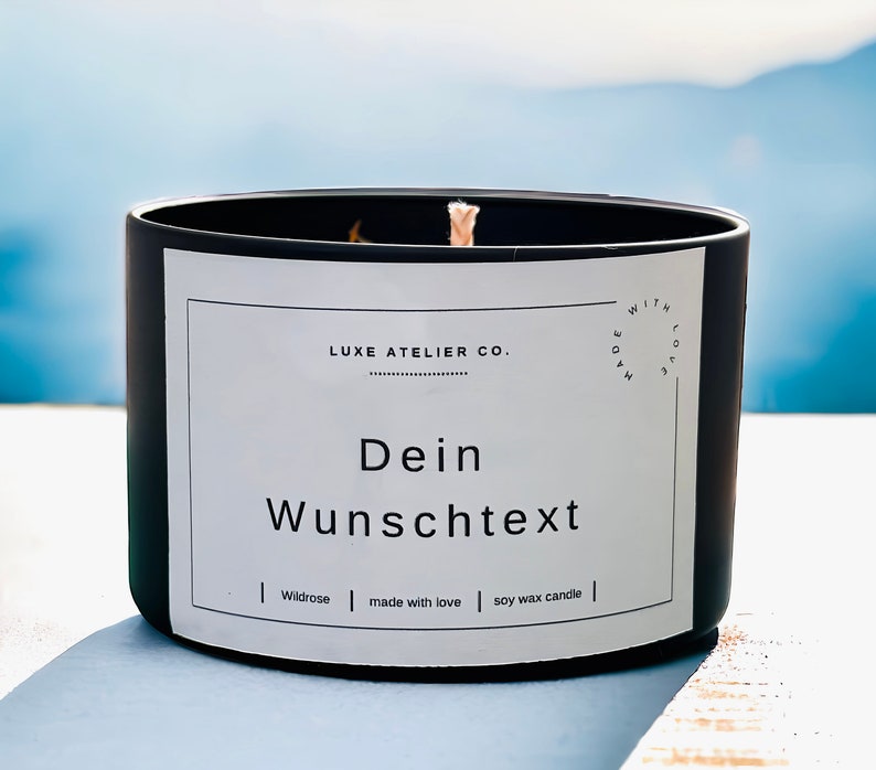 Personalisierte Duftkerze 'Wunschtext' Kerze in Dose vegan Sojawachs Custom Geschenk mit Text Geburtstagsgeschenk Muttertag Smells like.. Bild 3