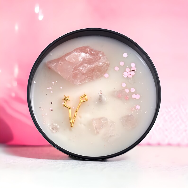 Candle Zodiac Sign Pisces Personalized Scented Candle Birthday Zodiac