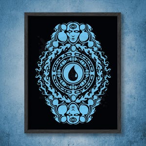 Magic The Gathering: Blue Mana Print | MTG Print | Blue Mana Print| Magic Art | Wall Art | Physical Print | 8x10 Print | 8.5x11 Print