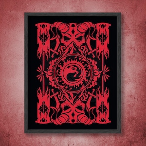 Magic The Gathering: Red Mana Print | MTG Print | Red Mana Print| Magic Art |  Wall Art | Physical Print | 8x10 Print | 8.5x11 Print