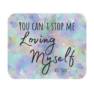BTS Idol Lyric Mouse Pad (Rectángulo) Accesorio de escritorio-BTS Letras de canciones-BTS Colorful Mouse Pad