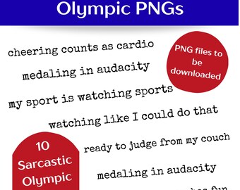 10 PNG olympiques sarcastiques, png de citations sarcastiques, lot impertinent, lot sarcastique, chemise d'humour, chemise d'humour adulte, dessins de t-shirt drôles