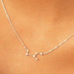 Gemini Constellation Necklace: Dainty Sterling Silver Zodiac Jewelry