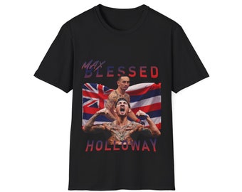 Max Holloway, Camisa de Max Holloway, Mercancía de Max Holloway, Camiseta de Max Holloway, UFC Max Holloway, Max Blessed Holloway