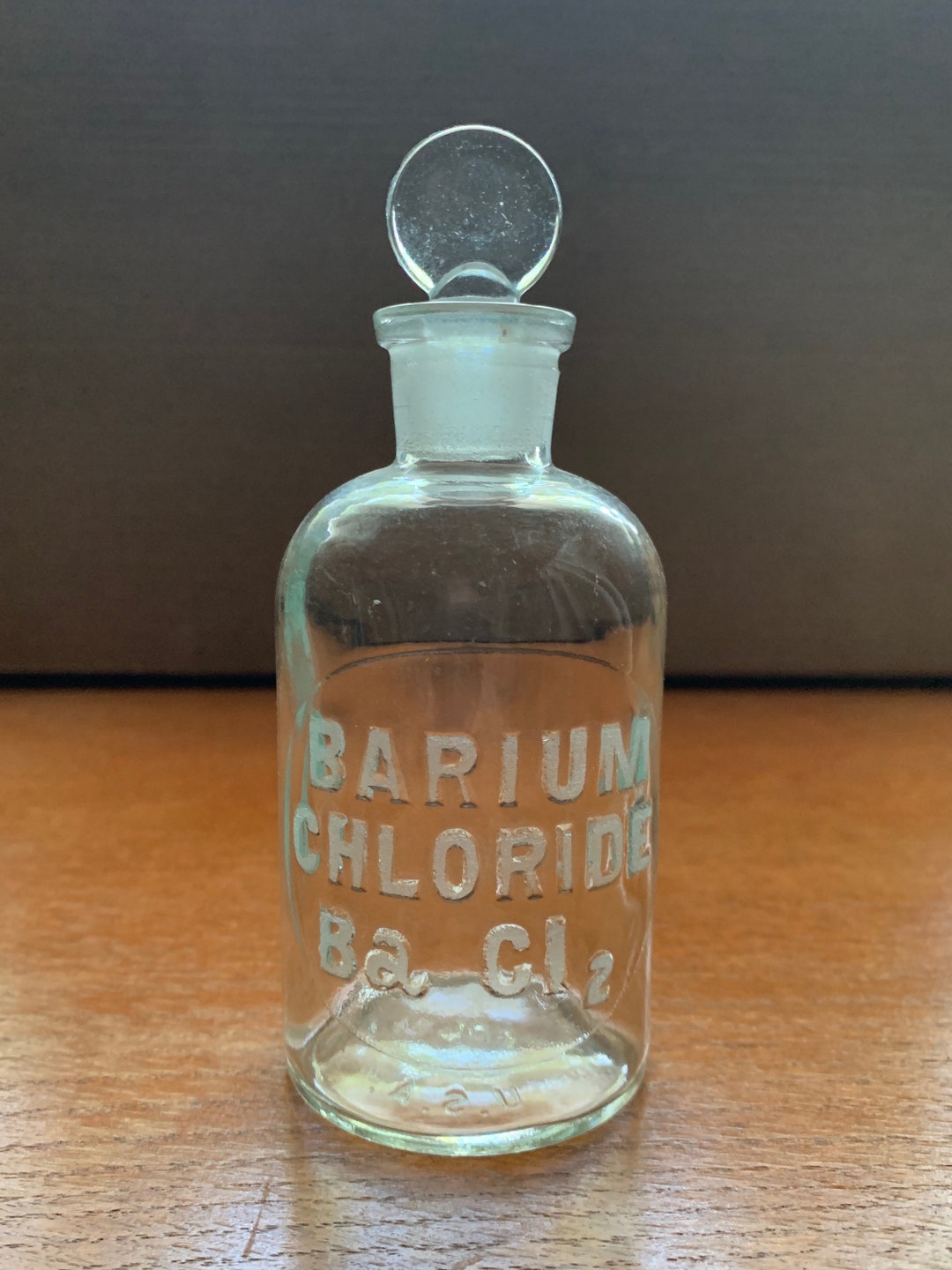 Vintage Chemistry Lab Glass Bottle TC Wheaton barium Etsy
