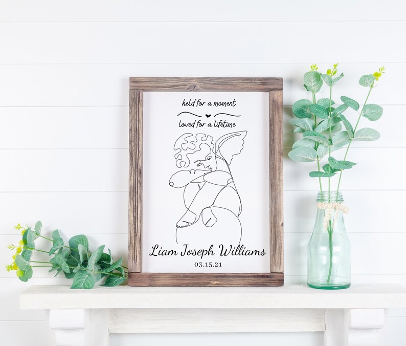 Personalized Child Loss Angels Dedication Remembrance Display Gift Baby ...