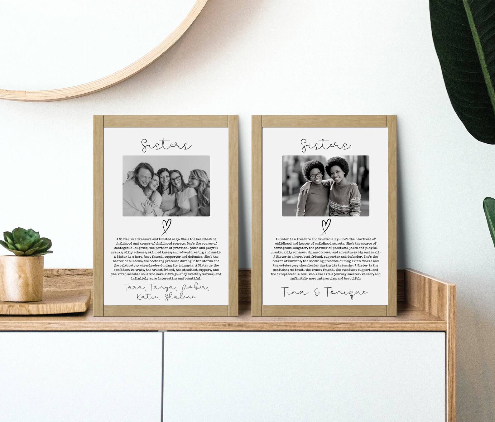 Personalised Photo Gift for Sister | Customizable Sisters Gift, Sister ...