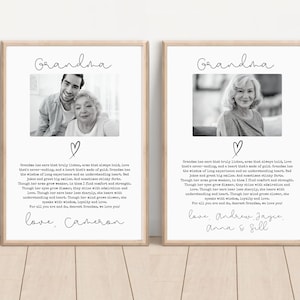 Personalisiertes Fotogeschenk Oma | Personalisierbares Oma Geschenk, Muttertagsgeschenk, Oma Geburtstagsgeschenk, Oma Weihnachtsgeschenk | A4 & 8,5x11