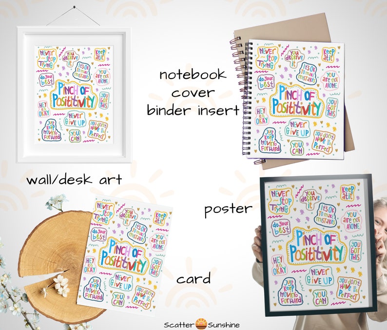 Positive Affirmations Journal, Binder, Card, Poster COVER - Kids, Wall ...