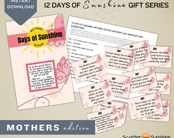 12 Tage Mutterschaft: Feiern Mütter - Geschenkanhänger Karte - Mama Geburtstagsgeschenk, Muttertag, Mama Wertschätzung, Geschenkkorb Mama, beste Mama Geschenk