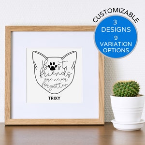 Cat Pet Loss Dedication Memorial Prints  - Pet Remembrance, Pet Loss Sympathy Condolence Gift, Cat Loss Sympathy, digital, card, ornament