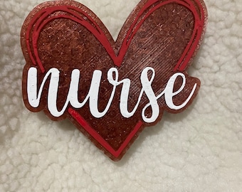Nurse Car Freshie: Scented Heart Air Freshener