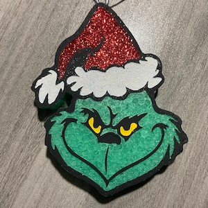 Christmas Car Air Freshener: Green with Santa Hat Freshie