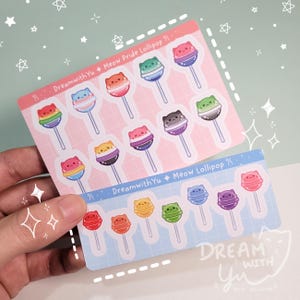 Mini feuille d'autocollants Lollipop - Adorables autocollants drapeaux de la fierté