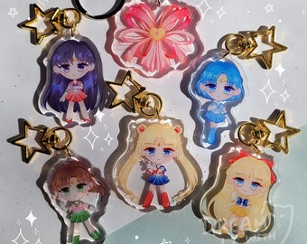 Magisches Mädchen Acryl Schlüsselbund, doppelseitig, kawaii magisches Mädchen Schlüsselbund, Anime Geschenk