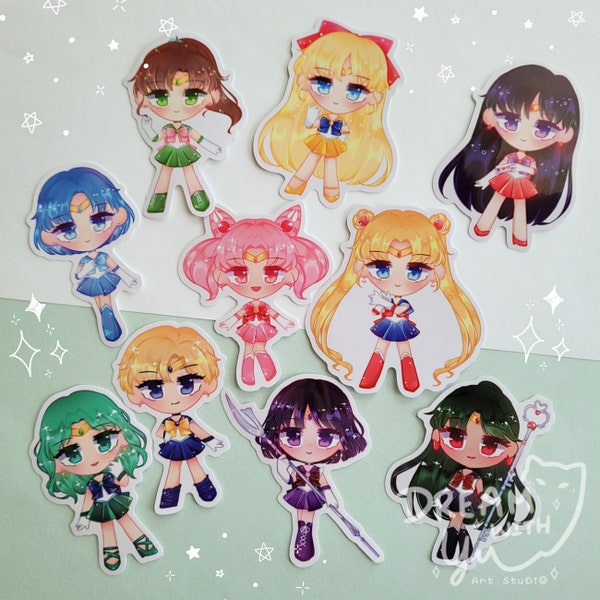 Magical Moon Sticker, 3" vinyl sticker, waterproof, Magical Girls Anime Sticker